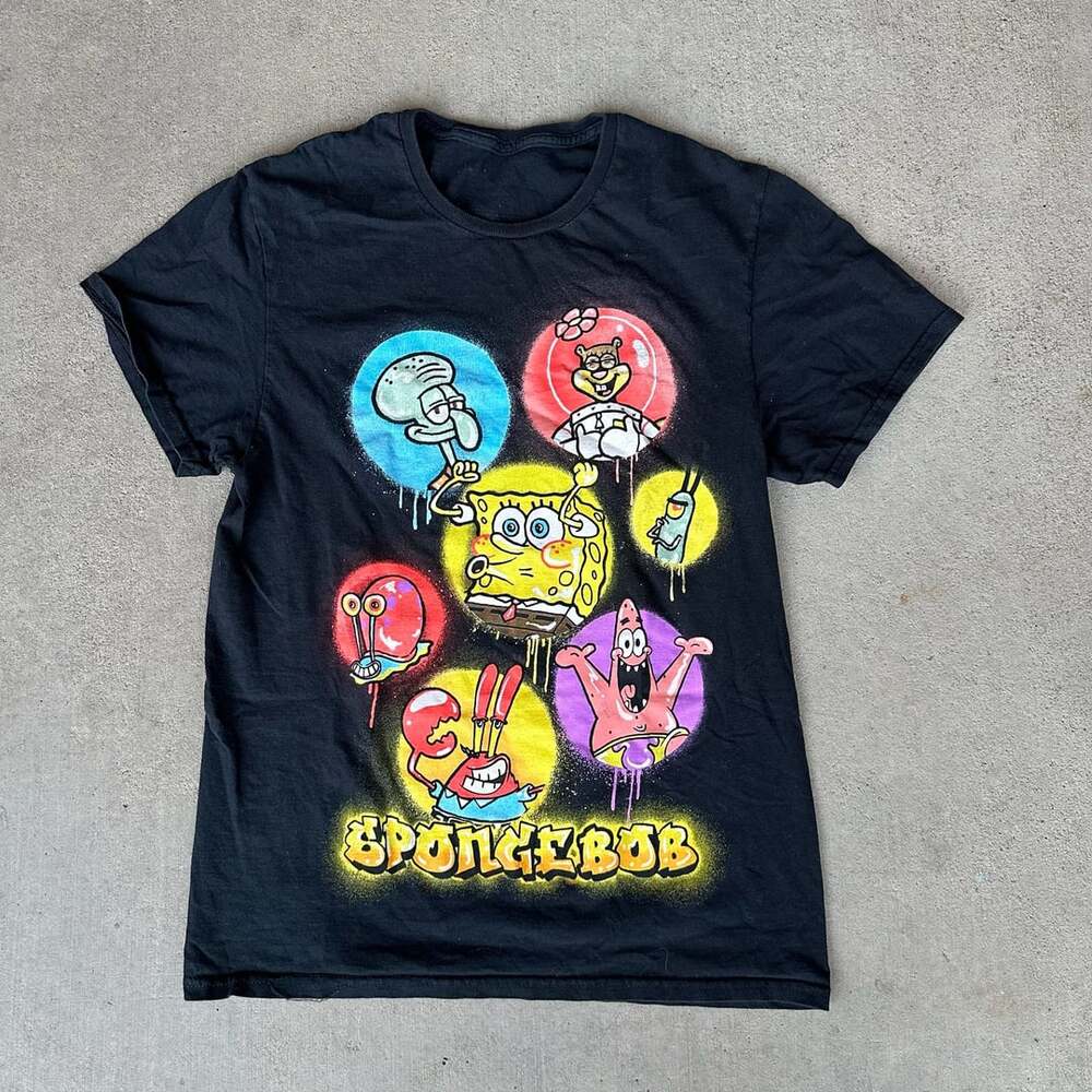 Nickelodeon Sponge Bob SquarePants & Friends Black Graphic T-Shirt
